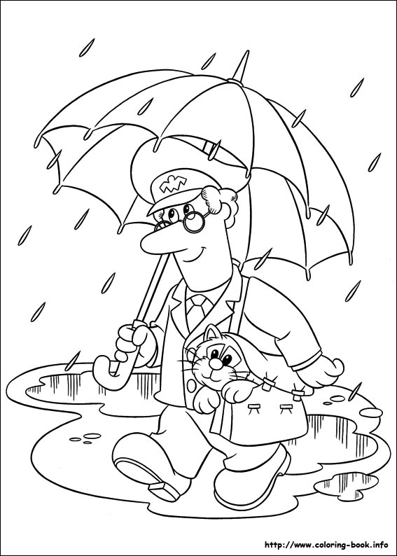 Postman pat coloring picture