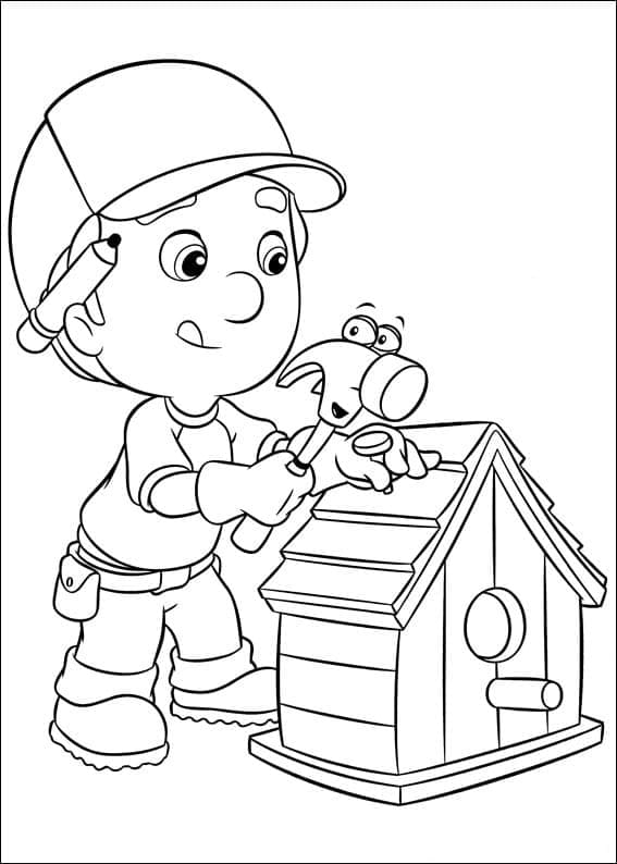 Handy manny and pat coloring page