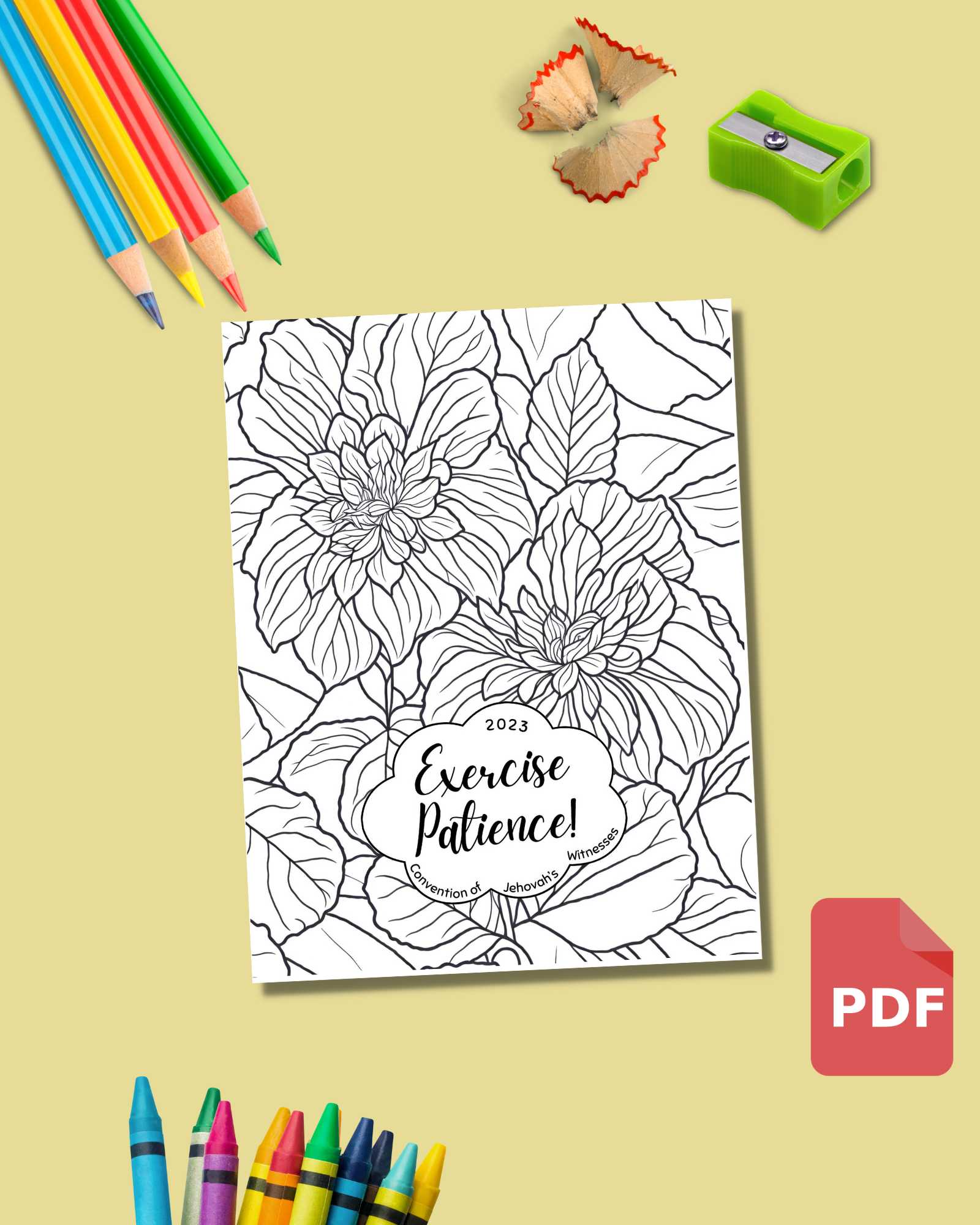 Exercise patience printable coloring page jw â i shop jw