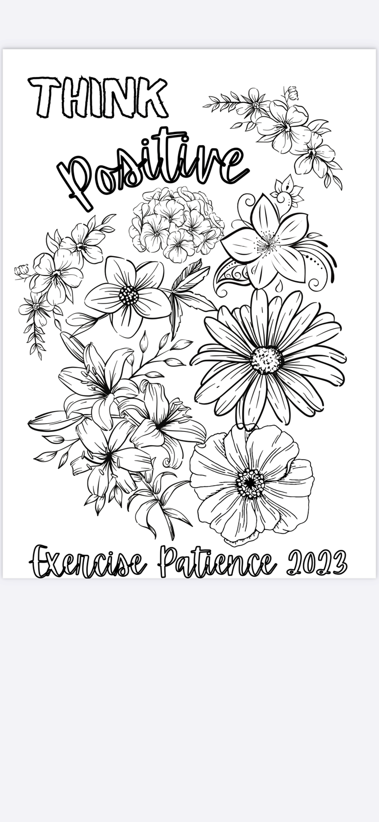 Exercise patience coloring page
