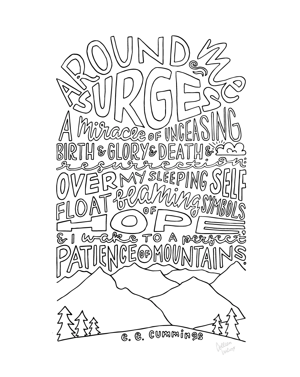 Inspirational coloring pages