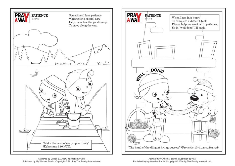 Coloring page pray a way patience my wonder studio