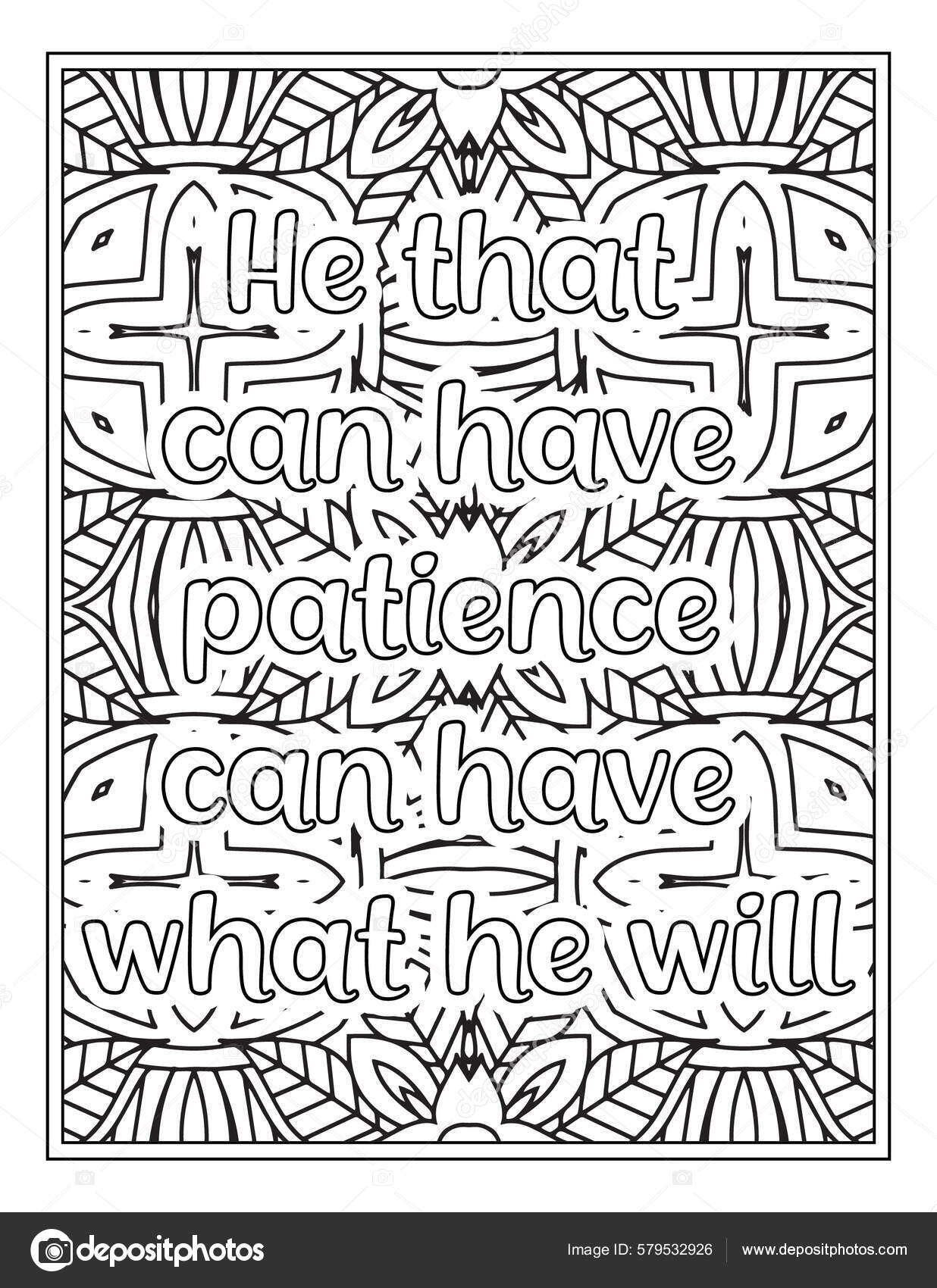 Motivational quotes coloring page kdp interior stock vector by protabsorkar