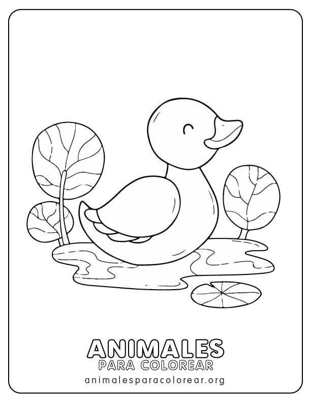 Patos para colorear descargar e imprimir gratis