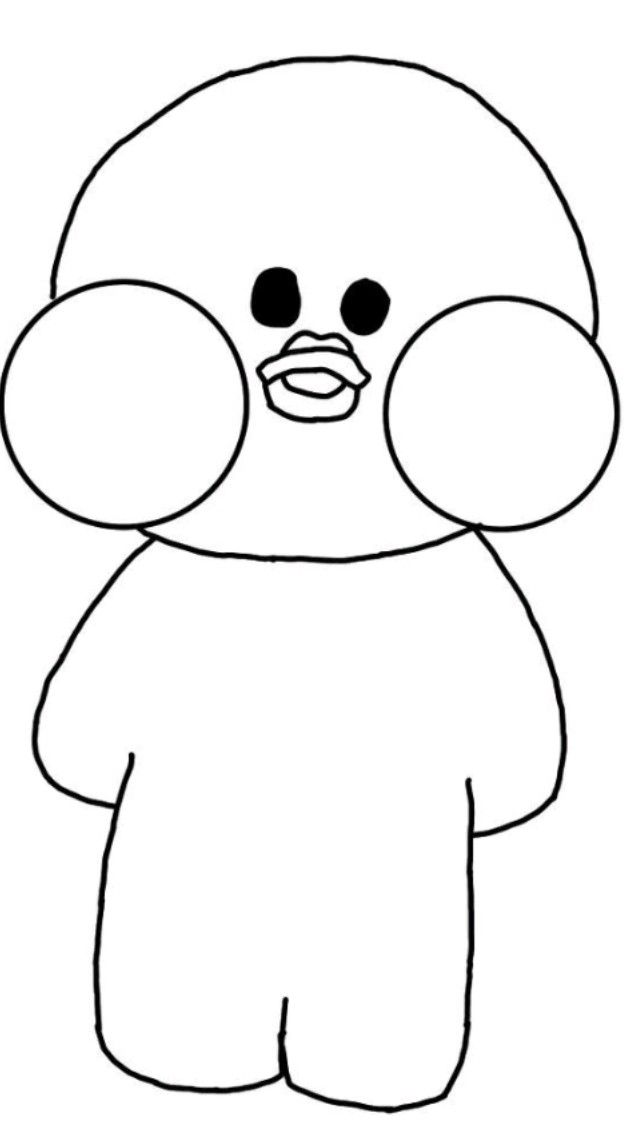 Plantilla de patito de papelð pegatinas bonitas pato para pintar hello kitty