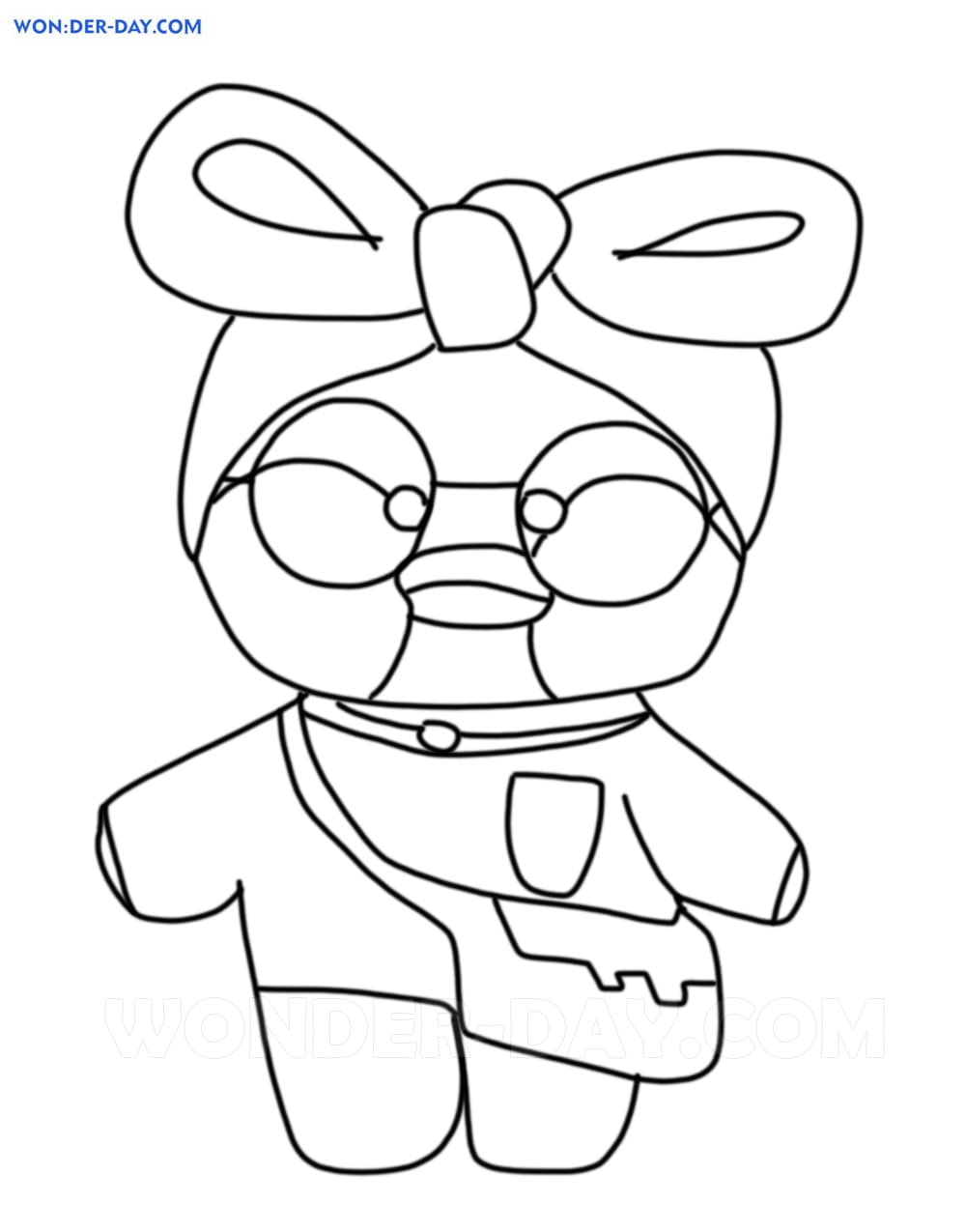Lalafanfan duck coloring pages free coloring pages