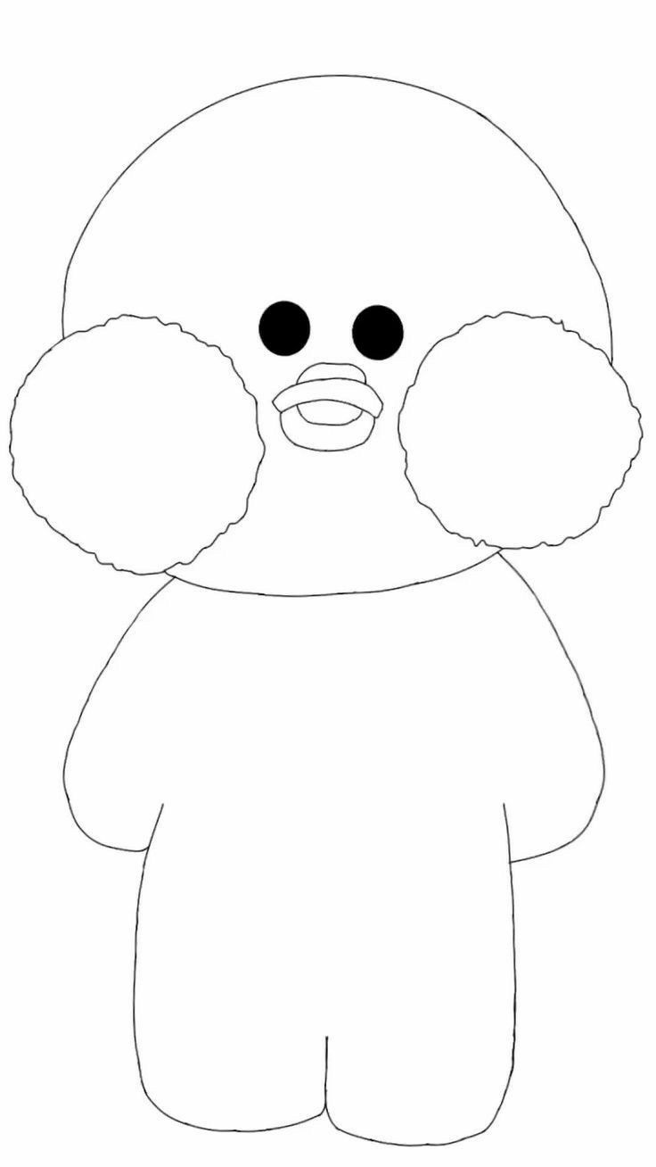 Plantilla para tu patito de papel paper doll template cute easy drawings paper animals
