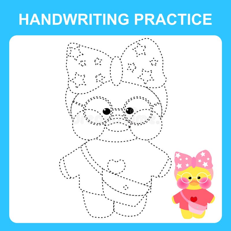 Handwriting practice draw lines and color the lion educational kids game coloring sheet printable worksheet stock vector