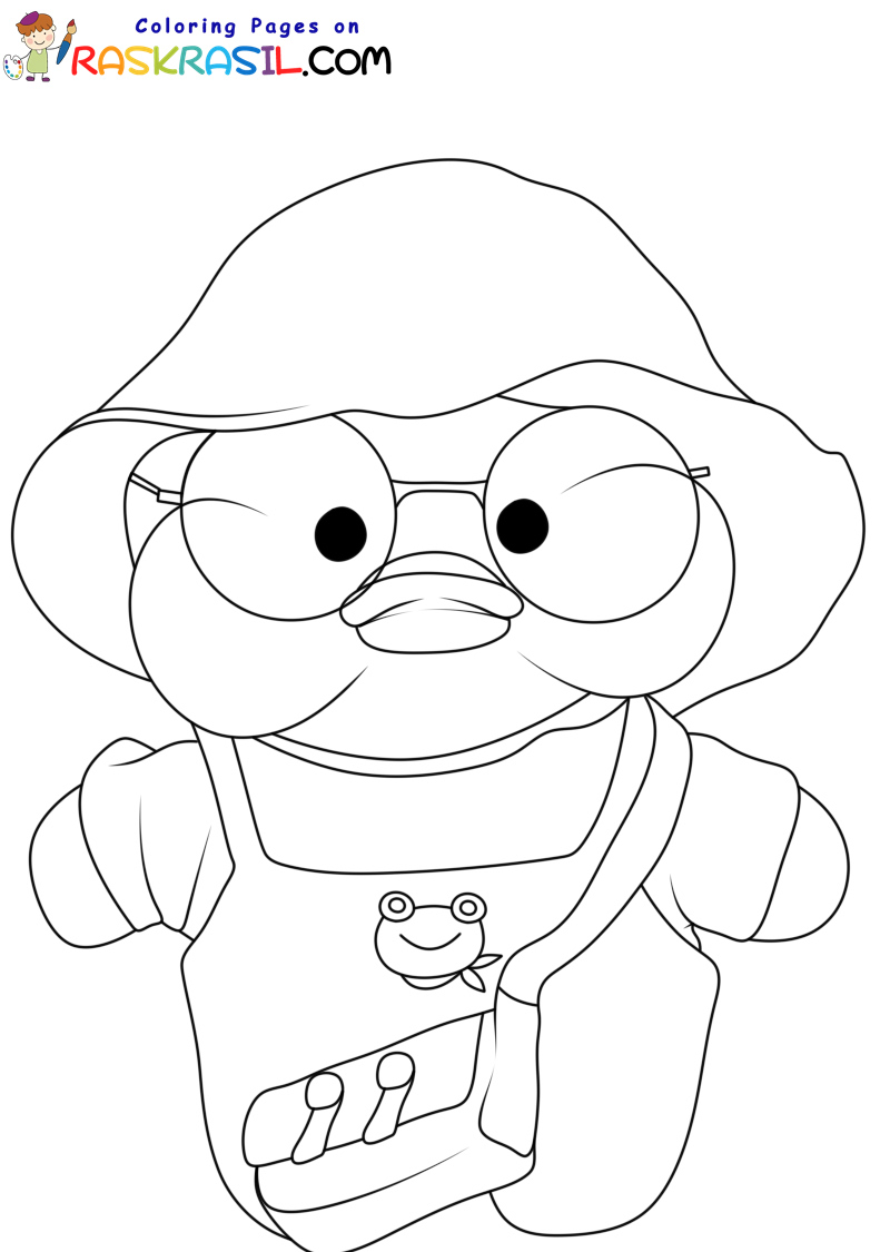 Lalafanfan duck coloring pages