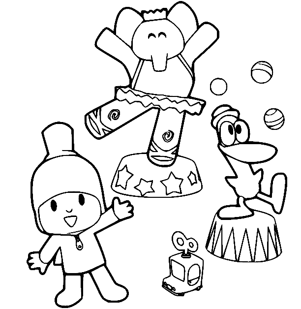 Pocoyo coloring pages printable for free download