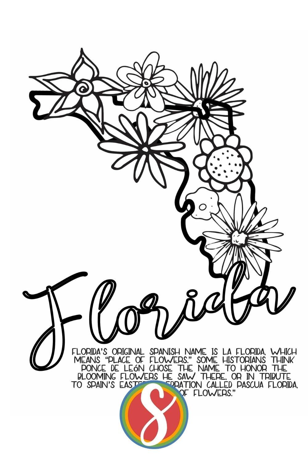 Free florida coloring pages â stevie doodles