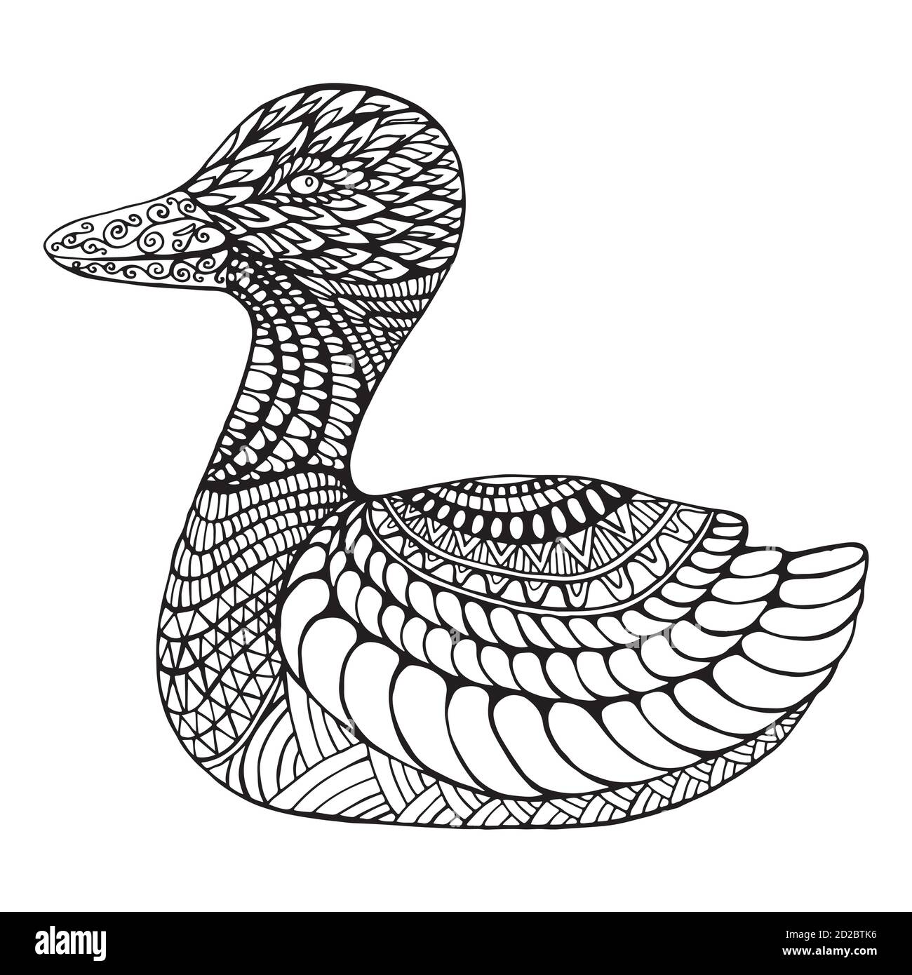 Duck shape black and white stock photos images