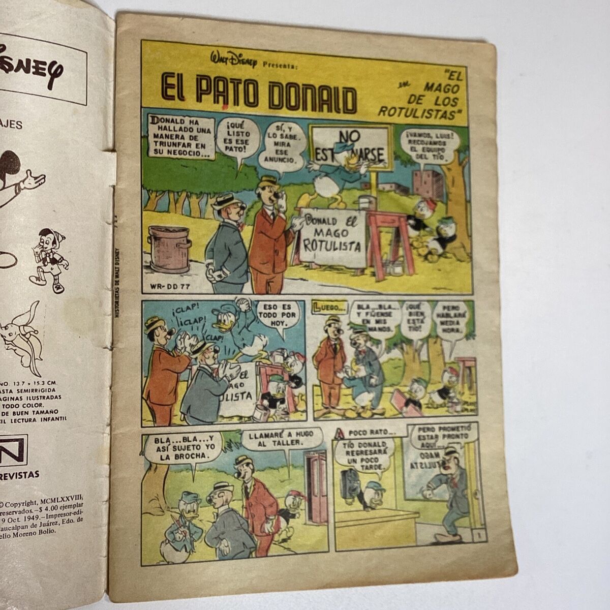 Spanish comics aguila historietas de walt disney pato donald novaro mexico