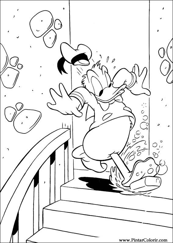 Drawings to paint colour donald duck