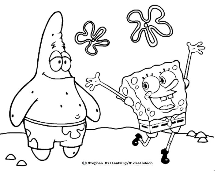 Dibujo para colorear de bob ponja sonriente con las manos alzadas junto con patrâ dibujos de bob ponja bob ponja colorear pãginas para colorear de navidad