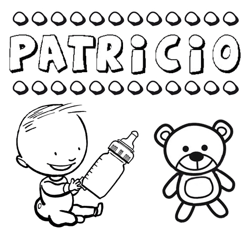 Nome patricio para pintar desenhos de todos os nomes para colorir