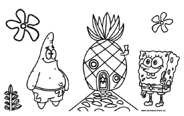 Www dibujos para pintar y colorear pintar bob ponja y patricio colorear bob ponja y patricio