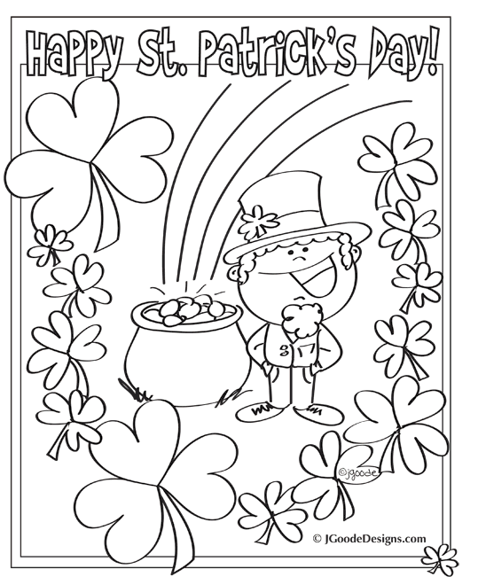 San patricio dibujos para colorear