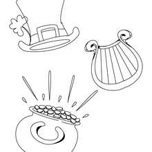 Pot of gold coloring pages