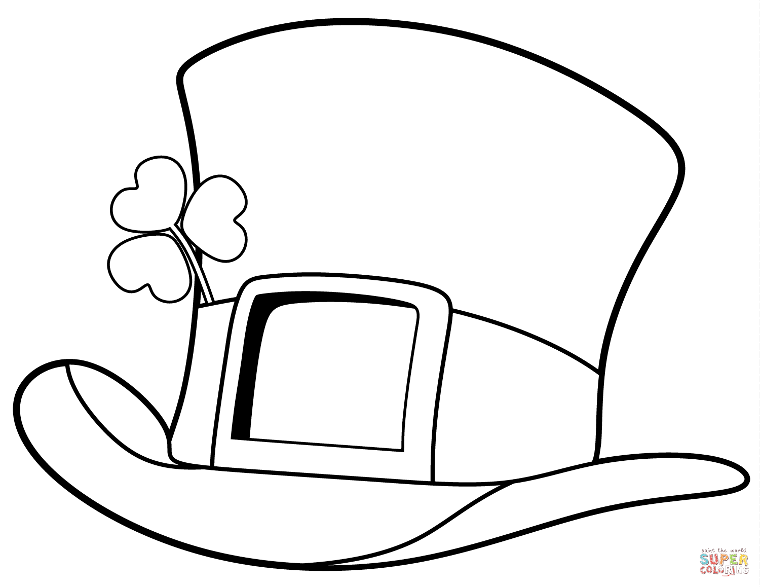 Dibujo de sombrero de duende del dãa de san patricio para colorear dibujos para colorear imprimir gratis