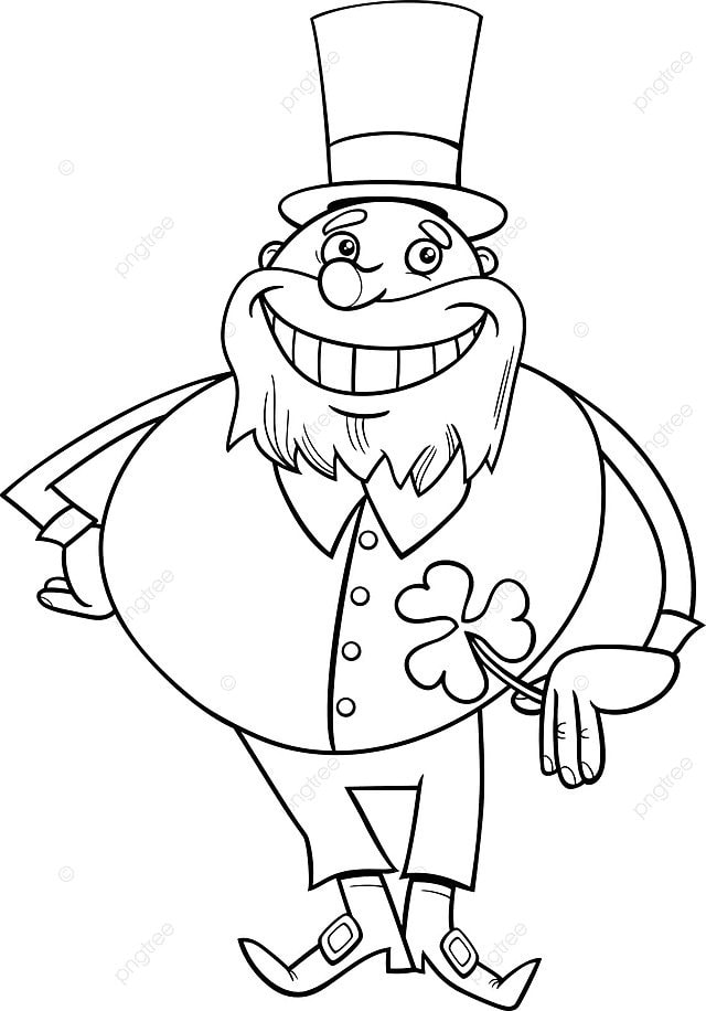 Dibujo de pãgina para colorear con un personaje duende dibujos animados el dãa san patricio vector png dibujos dibujo del coche dibujo de dibujos animados dibujo de anillo png y vector para