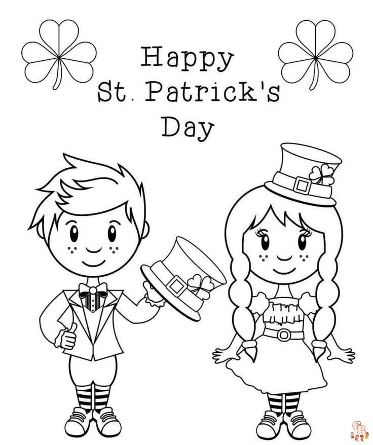 Saint patricks day dibujos para colorear para niãos