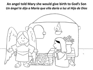 Nativity coloring pages little children