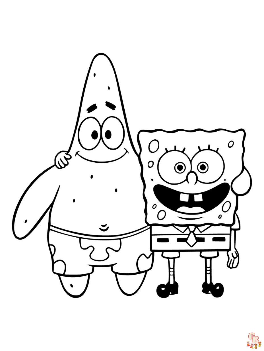 Spongebob coloring pages free printable and easy to color