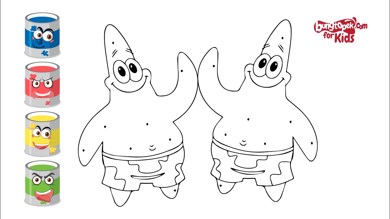 Patrick star spongebob coloring pages for kids