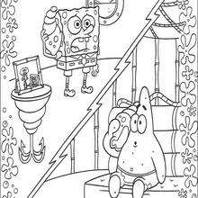 Sponge bob and his friends patrick star and squidward coloring pages