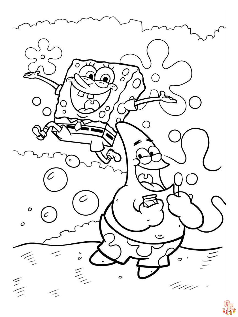 Spongebob coloring pages free printable and easy to color