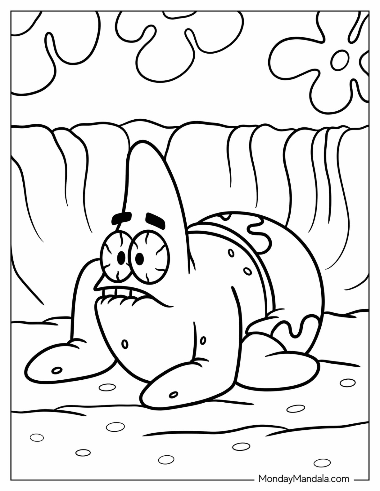 Patrick star coloring pages free pdf printables
