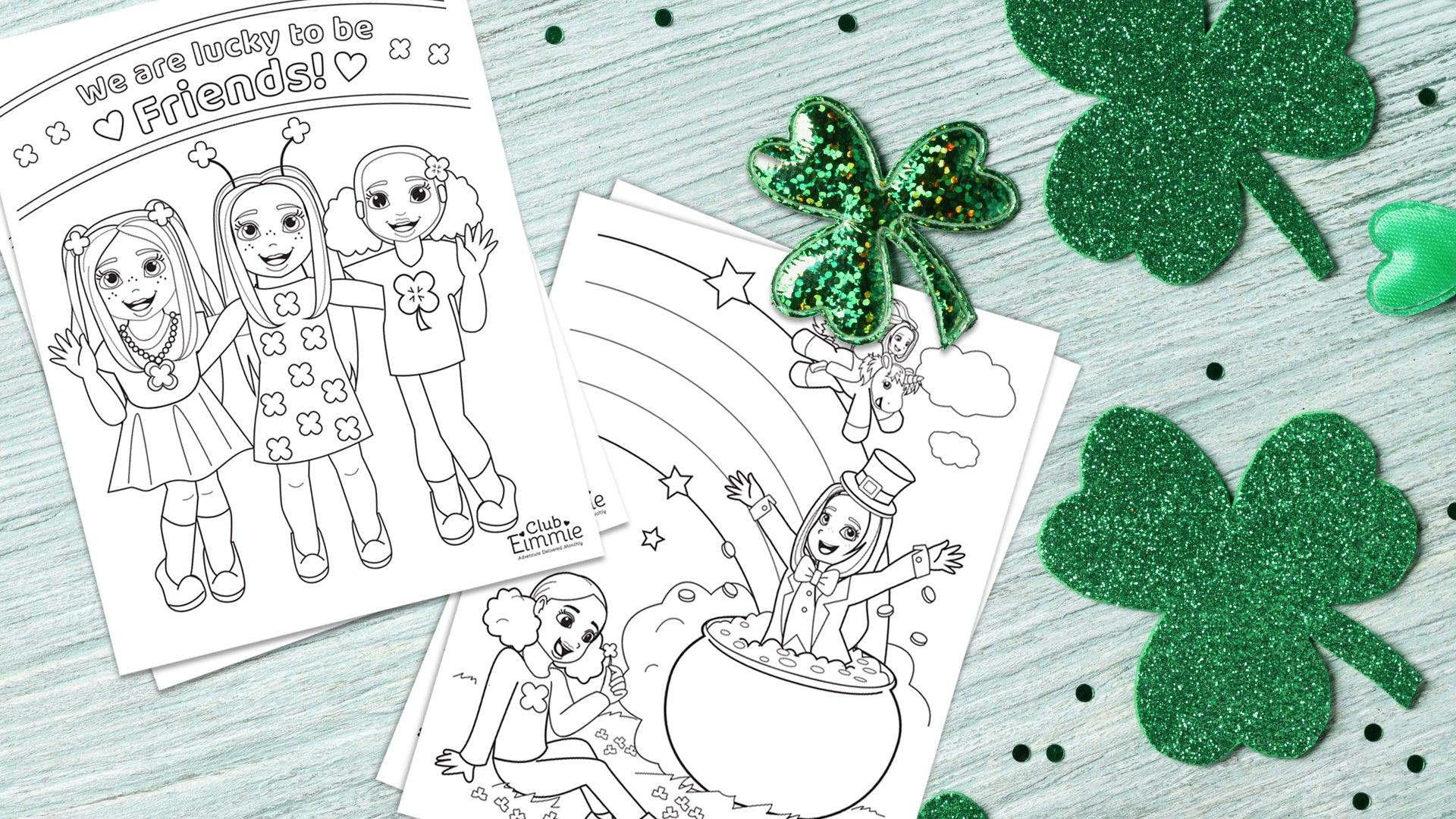 St patricks day coloring sheets â playtime by