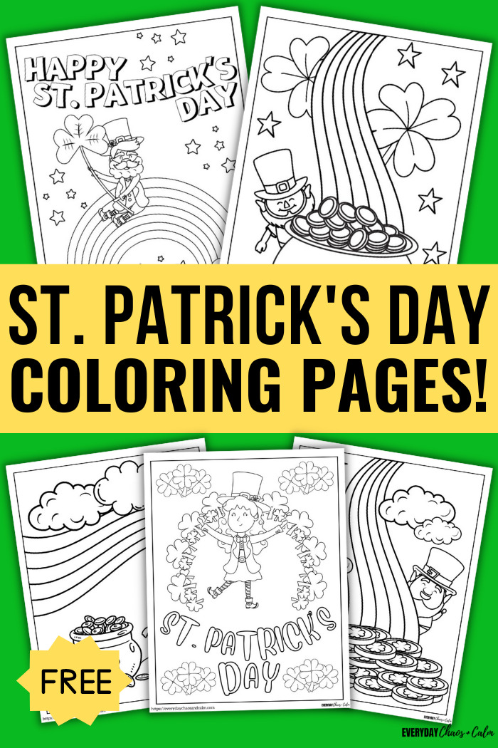Free printable st patricks day coloring pages for kids