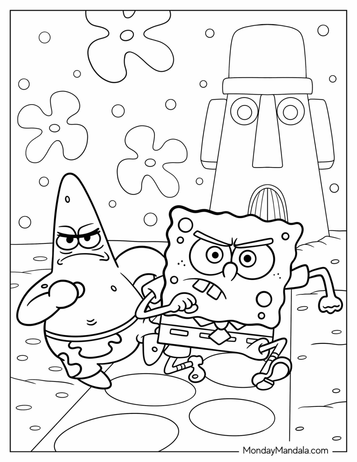 Patrick star coloring pages free pdf printables