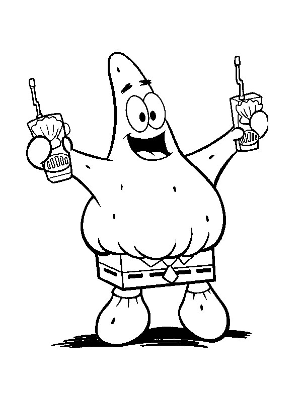 Patrick star coloring page