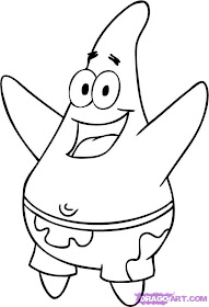 Patrick star coloring pages for kids
