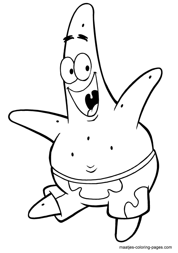 Patrick star coloring page