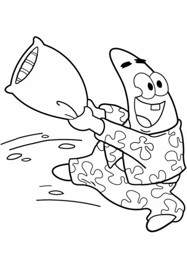 Coloring pages patrick star printable for kids adults free