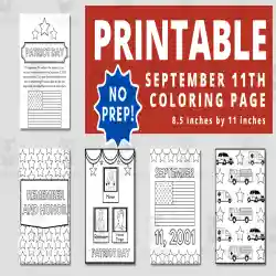 September patriot day printable coloring pages by teach simple