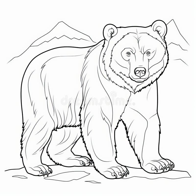 Bear coloring pages children stock illustrations â bear coloring pages children stock illustrations vectors clipart