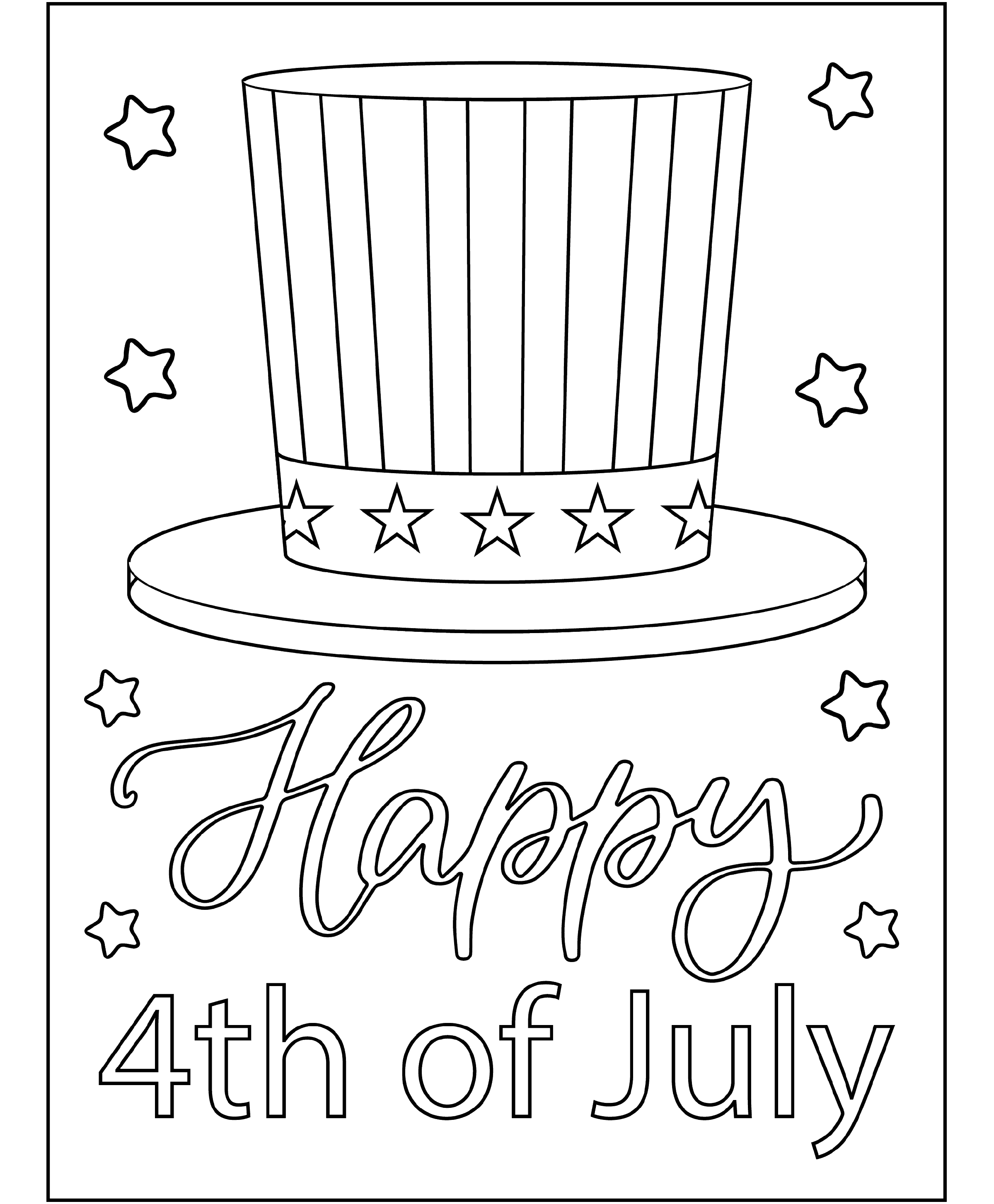 Free th of july coloring pages