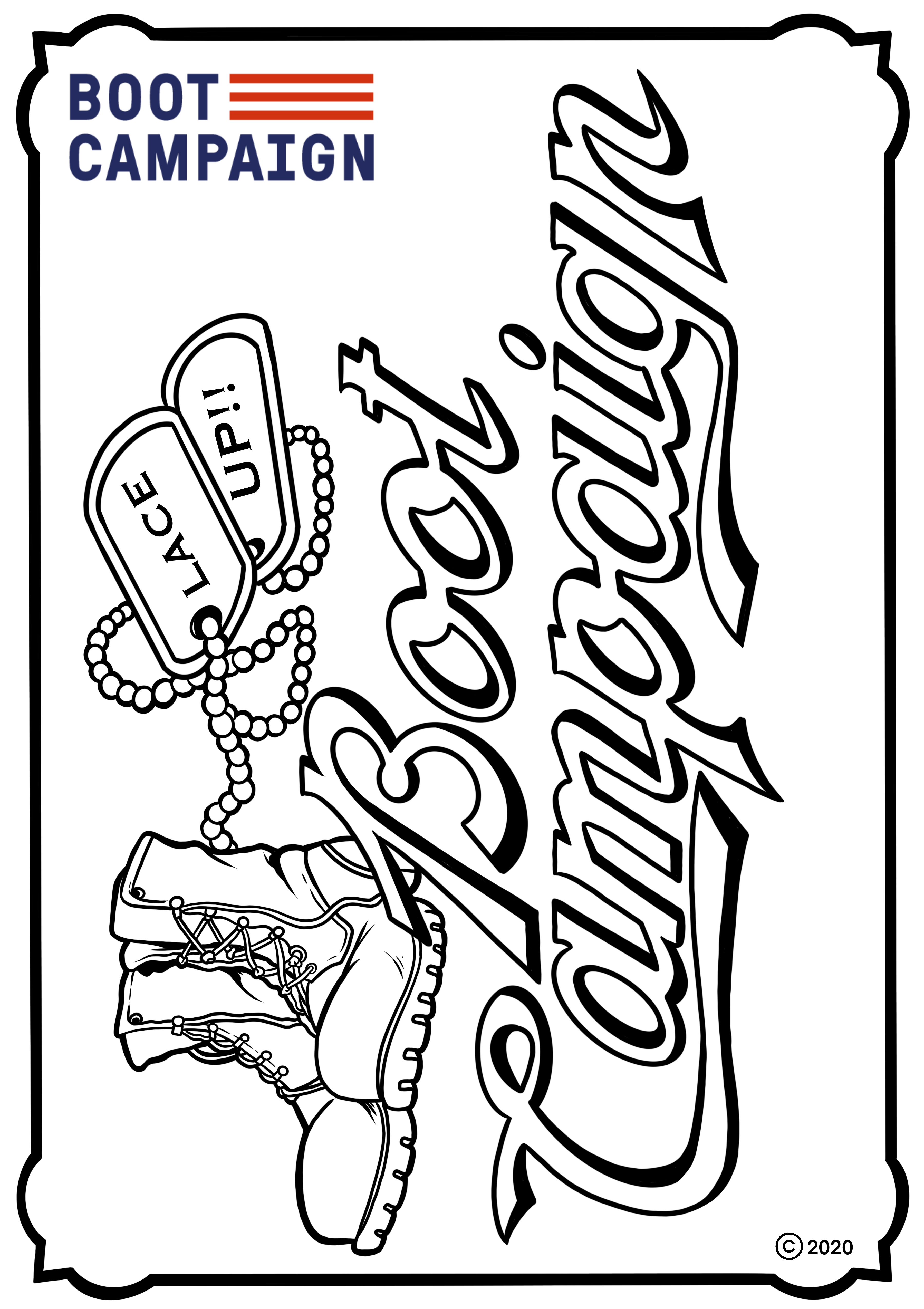 Patriotic coloring pages â boot campaign