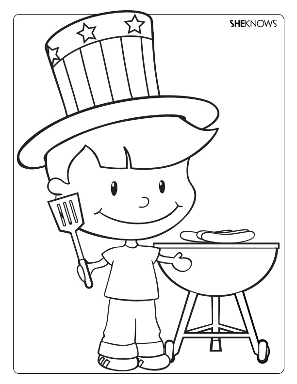 Free printable july th coloring activity pages for kids â