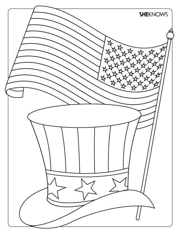 Free printable july th coloring activity pages for kids â
