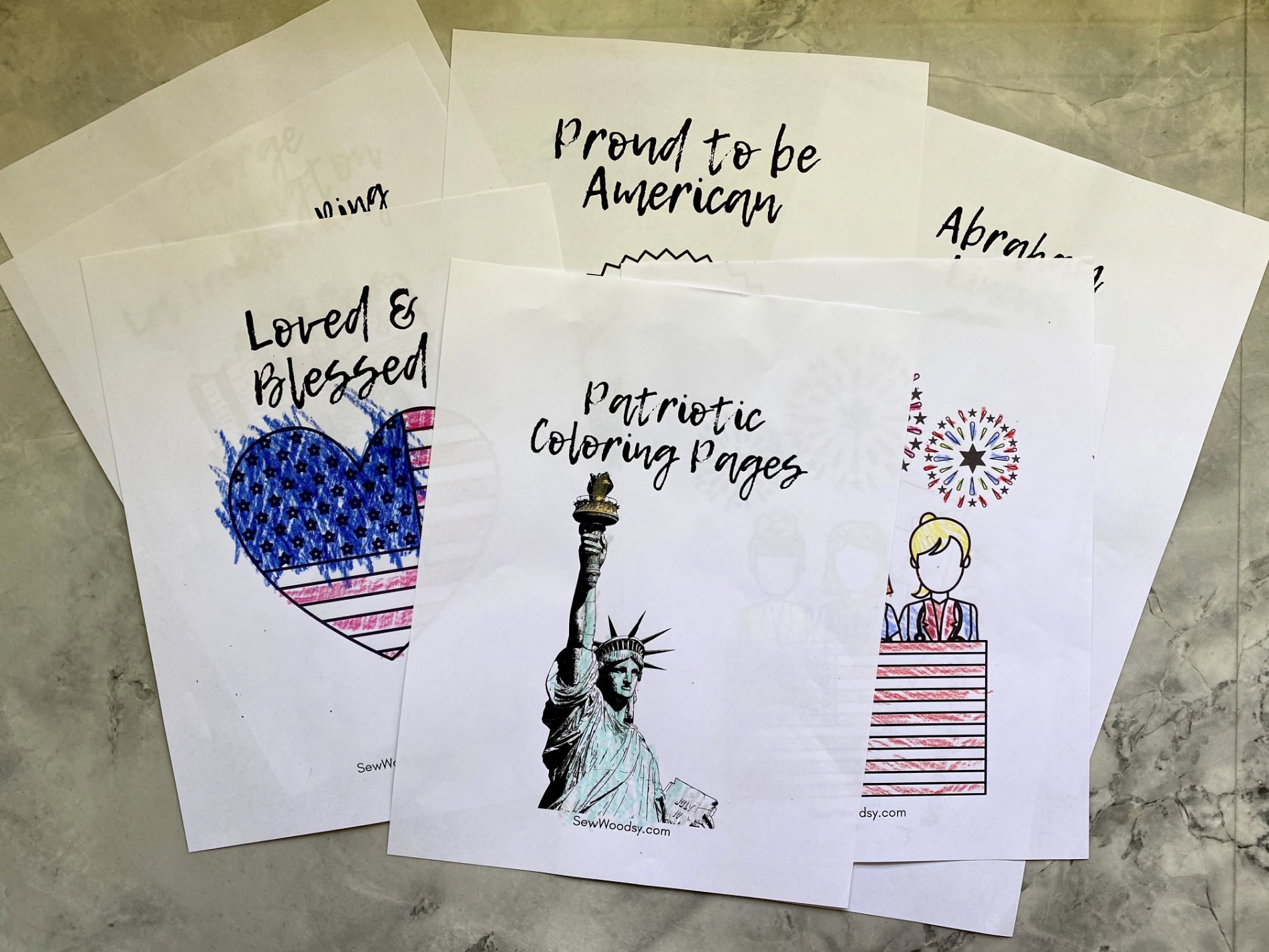 Patriotic coloring pages
