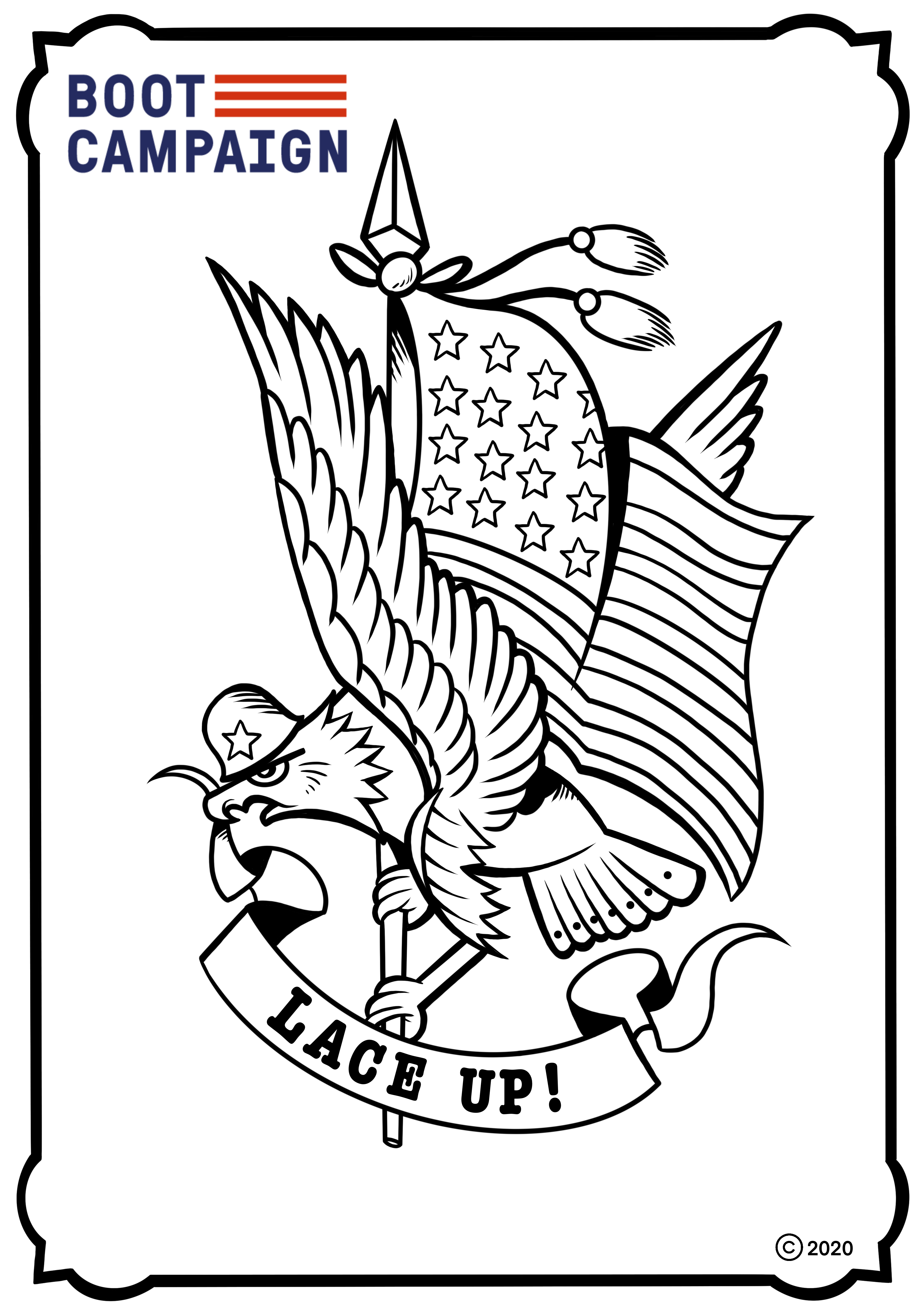 Patriotic coloring pages â boot campaign