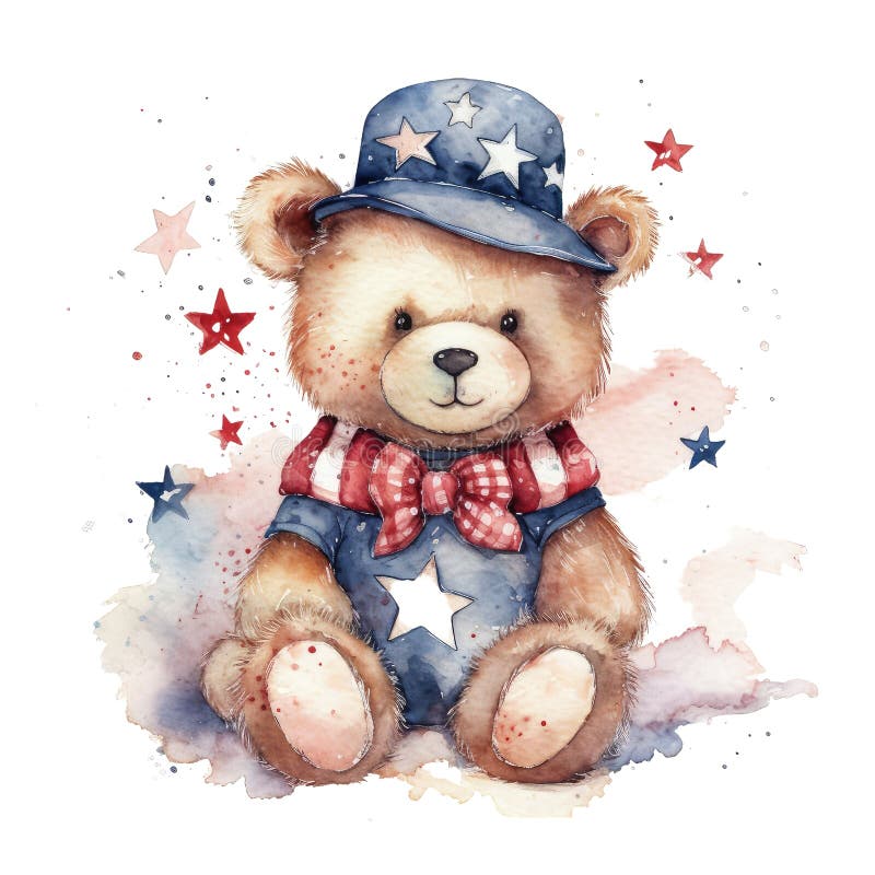 Patriotic bear stock illustrations â patriotic bear stock illustrations vectors clipart