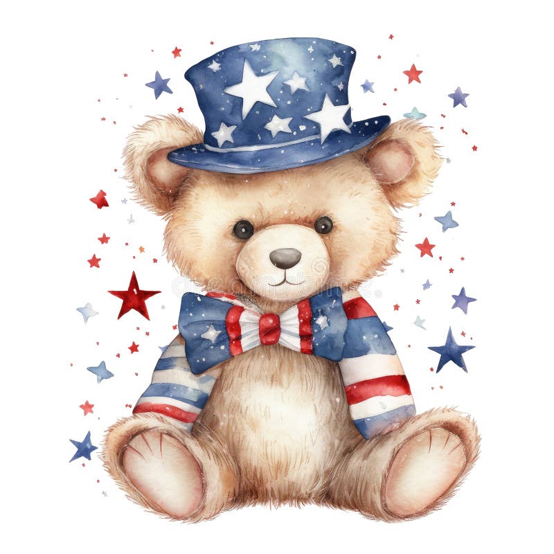 Patriotic bear stock illustrations â patriotic bear stock illustrations vectors clipart