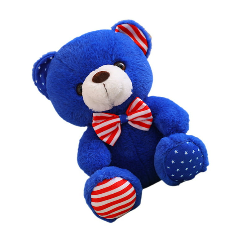 Th of july home party decoration patriotic bear plush toy inch teddy bear stuffed animal for independence day gift for kids